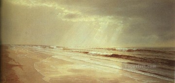 風景 Painting - 太陽のあるビーチ 水の風景を描く ウィリアム・トロスト・リチャーズ